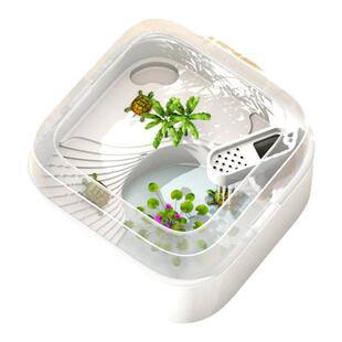 乌龟缸带晒台循环过滤迷你家用小型塑料养龟盆生态造景养龟饲养缸