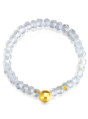 2mm施家水晶细闪18K金镭射珠戒指