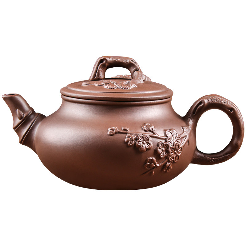 朱泥岁寒三友茶杯套装宜兴紫砂壶