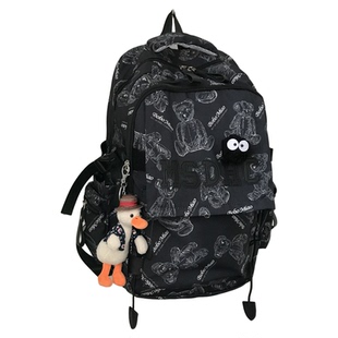 2025新款工装风初中生大容量双肩包男高中大学生原创小众书包男潮