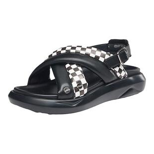 康奈运动凉鞋女士平底休闲鞋子女款夏季新款外穿时尚百搭格子凉拖