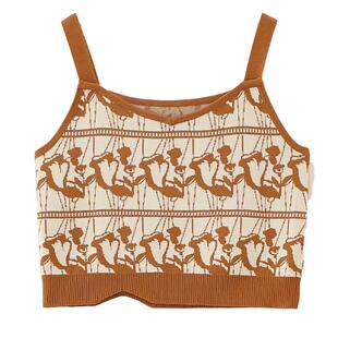 it'real瑞尔复古针织吊带背心女春夏小众设计感甜辣短上衣女