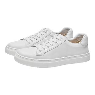 宾度男鞋通勤风小白鞋休闲透气头层牛皮板鞋商务皮鞋2026春夏新款