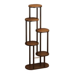 花架子客厅落地式复古博古架阳台实木中式小型置物架绿植展示架子