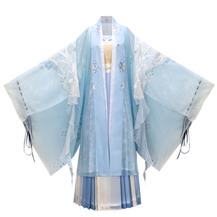 花朝记|晴山织雪|春夏旅游拍照绣花汉服|宋制大袖对襟衫百迭裙