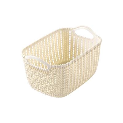 仿藤编筐子收纳篮塑料篮子收纳筐