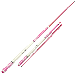 黑科技台球杆中头粉色女生大头杆桌球杆女士九球杆中式黑八台球杆