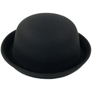 毛呢帽子男女士百搭圆顶小盆帽潮亲子帽秋冬天英伦爵士礼帽渔夫帽