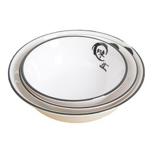 塑料反口碗早餐店粥碗豆浆馄饨碗稀饭米饭碗餐厅商用A5密胺仿瓷碗