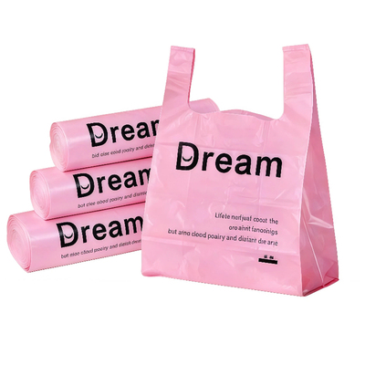 爆款塑料袋打包超市外卖袋子餐饮食品袋手提袋方便购物背心袋定制