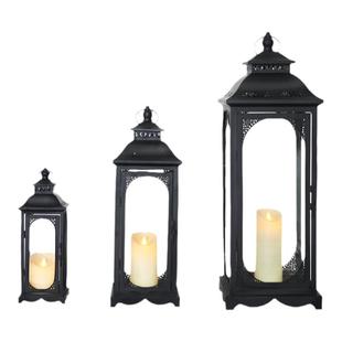 铁艺烛台摆件欧式防风落地马灯玻璃灯笼庭院家居婚庆路引风灯蜡台