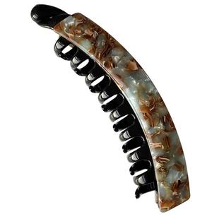 多发量大号香蕉夹~韩国FRANCE竖夹后脑勺马尾夹发夹豹纹法式扭夹