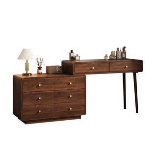 全实木梳妆台斗柜一体卧室2025新款床尾化妆桌收纳柜省空间化妆台