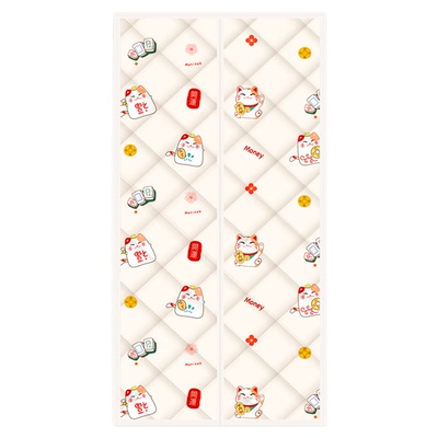 冬天农村自吸磁免打孔冬季棉门帘