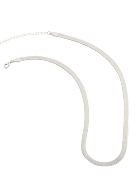 【意大利】s925纯银刀片蛇骨链