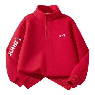 贵人鸟童装红色加绒卫衣