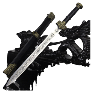 仿真剑玩具宝剑男孩儿童刀剑古风道具剑未开刃青龙剑金属古代铁剑