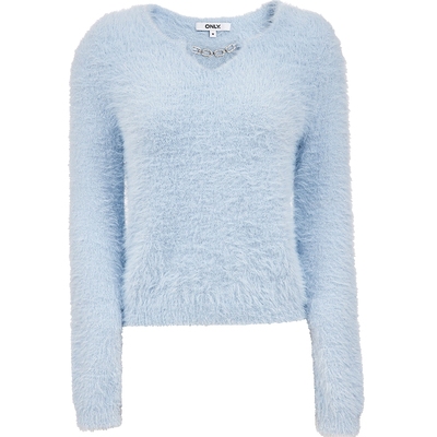 ONLY软糯亲肤舒适V领纯色针织衫