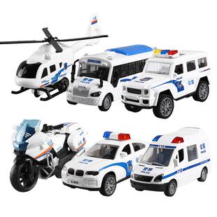 2025新款儿童警车组合套装摩托车巴士玩具小汽车2男童1男孩3到6岁