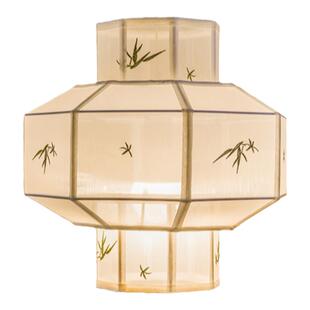 物几原创法式中式复古吊灯布艺灯笼服装店卧室楼梯设计师挑空灯具