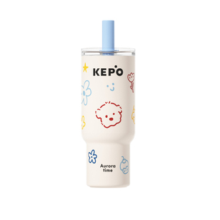 KEPO保温杯女生高颜值吸管杯大容量水杯车载便携随行杯子礼物新款