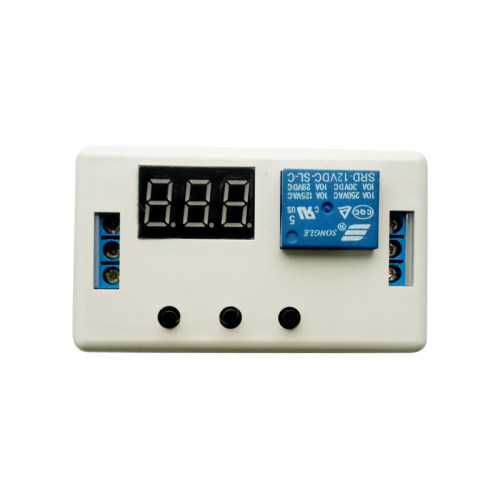 1路继电器模块12V 可调触发延时循环定时吸合接通断开开关 带外壳