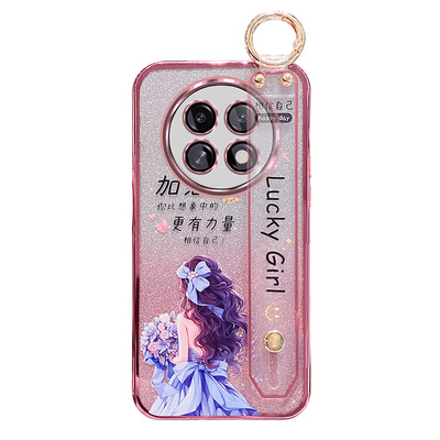 适用oppoa6l手机壳少女捧花