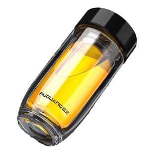 富光双层玻璃水杯男女鹅蛋泡茶杯茶水分离加厚防烫耐高温杯子印字