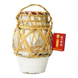 绍兴黄酒 师爷十五年陈竹编5L糯米花雕酒加饭 半干型坛装老酒特产