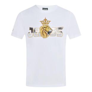 JEDOSS/爵迪斯男装初春新款欧式皇冠金线虎头刺绣短袖T恤530