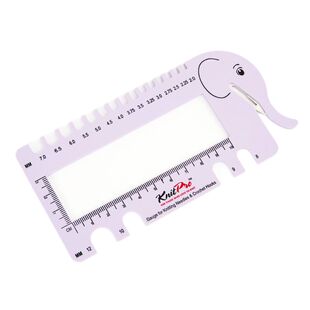 印度Knitpro进口塑料尺规 毛衣针密度尺标尺卡尺测针器量针粗细