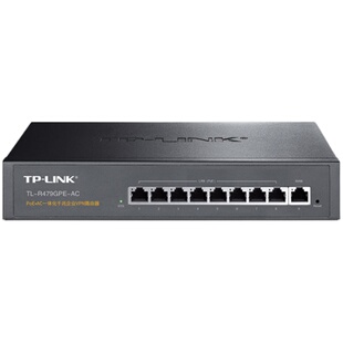 普联TP-LINK TL-R479GPE-AC 9口PoE·AC一体化千兆VPN路由器  大功率总120W 待机100左右 家用别墅出租屋八孔