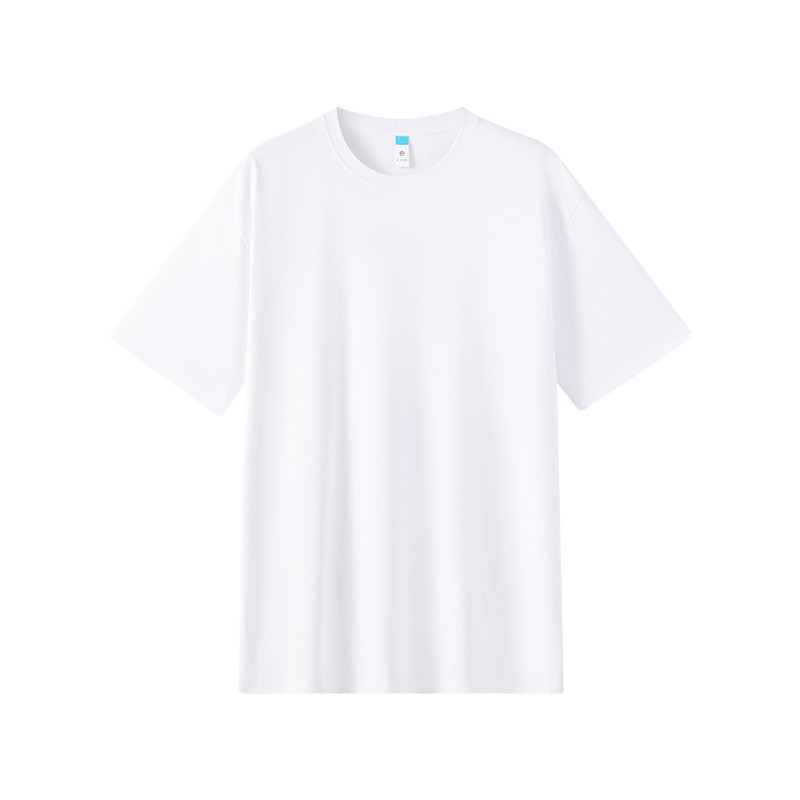 网易严选男士T恤夏白色短袖薄款女长袖上衣纯棉打底衫内搭小白T