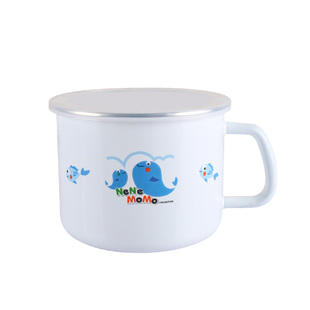 加厚珐琅搪瓷带盖茶缸子搪瓷奶杯泡面饭缸快餐杯搪瓷大号茶缸饭盒