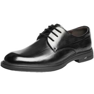 百丽男鞋厚底增高真牛皮商务鞋男士26春新通勤正装婚皮鞋A2297AM6