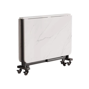 折叠餐桌小户型家用多功能隐形可折叠饭桌可移动折叠桌子靠边站桌