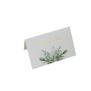 简约高档烫金通用贺卡小清新感恩感谢对折式生日卡带信封小卡片