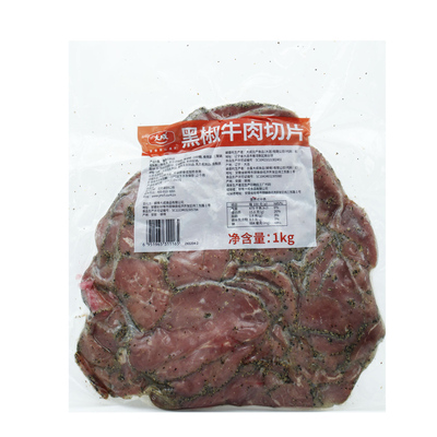 大成黑椒牛肉切片1kg西餐原料