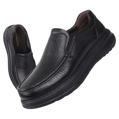 梦特娇缓震超轻底日常休闲皮鞋