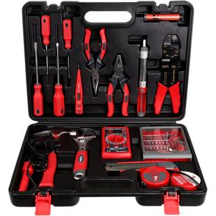 德力西电气工具箱包组套多功能日常家用水电维修五金工具套装大全