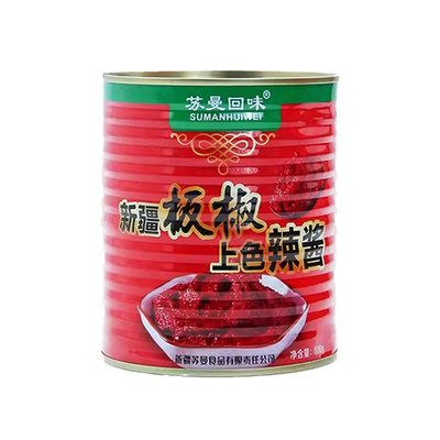 新疆上色板椒酱苏曼辣椒酱家用商