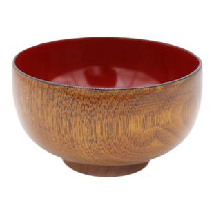 纯手作酸枣木漆器漆碗大漆味增汤碗实木饭碗日式碗家用防烫小孩碗