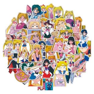 50张美少女战士Sailor Moon水手月亮少女漫画贴纸月野兔火野丽爱野美奈子DIY手机壳充电宝笔记本行李箱桌面