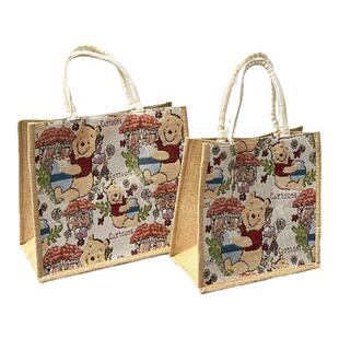 帆布包包女手提包2024新款大容量托特包上班通勤外出麻布手提袋