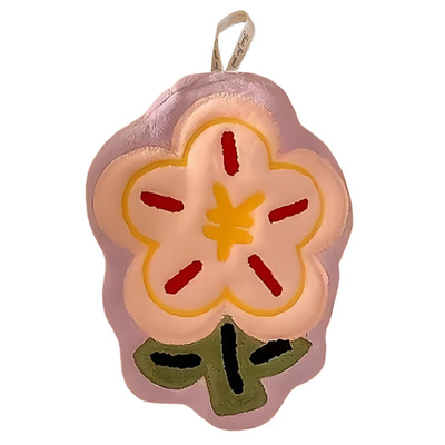 可爱有钱花挂式珊瑚绒吸水擦手巾