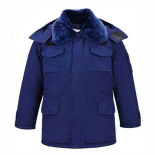 新消正品23款备勤大衣蓝色棉服大衣冬季防水防风寒区棉衣防寒棉服