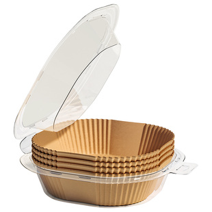 空气炸锅专用纸烤箱吸油垫纸家用电炸锅食物锡纸碗方形烘焙硅油纸