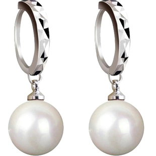 养耳洞999纯银针珍珠耳环女气质防过敏耳扣耳坠百搭轻奢耳饰简约
