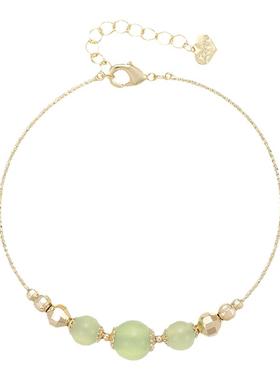 绿色串珠手链女款轻奢小众精致