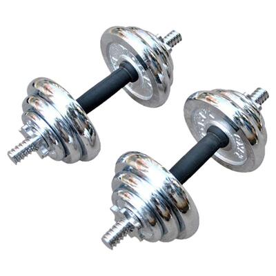 沃尔克 包邮1对电镀哑铃20公斤15kg健身器材家用哑铃套装礼盒防滑